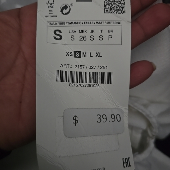 Zara Cream Ruched Top - Picture 3 of 3